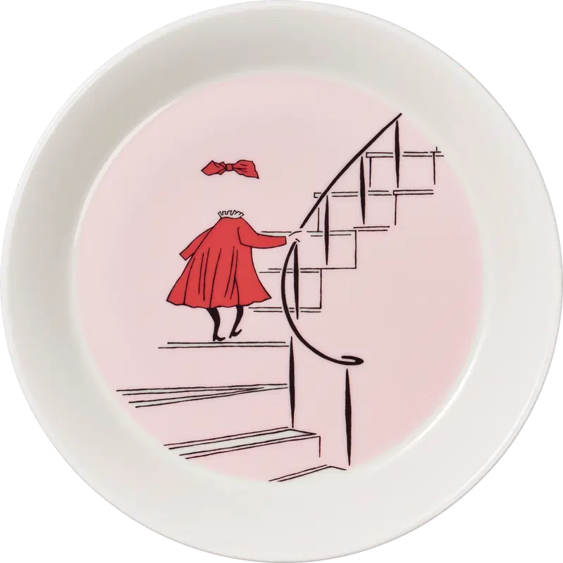 Moomin Arabia 姆明盘子 妮妮 19厘米 粉白|Moomin Arabia Muumi Lautanen Ninni 19 cm puuteri