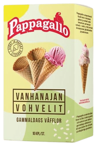 Pappagallo 10个装冰淇淋蛋筒 110g|Pappagallo 10kpl jäätelövohveli110g