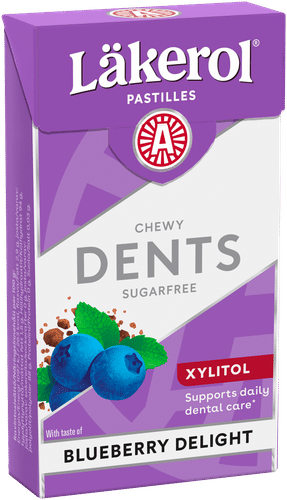Läkerol Dents 蓝莓喜悦木糖醇含片 36g|Läkerol Dents Blueberry Delight ksylitolipastilli 36g