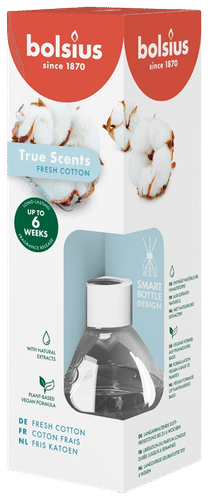 Bolsius True Scents – 室内香氛 – 清新棉 – 60 ml|Bolsius True Scents – huonetuoksu – Fresh Cotton – 60 ml