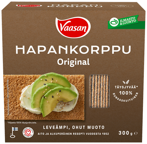 Vaasan 酸面包脆饼 300克 全麦黑麦酸面包脆饼|VAASAN Hapankorppu 300g täysjyväruishapankorppu