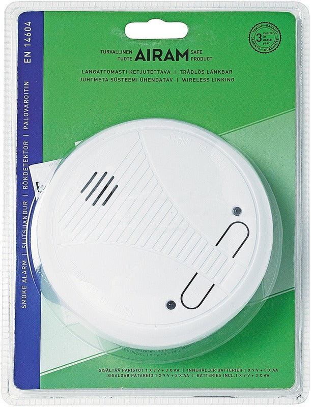 Airam 无线联动烟雾报警器