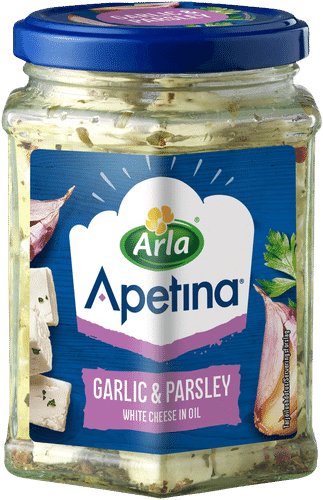 Arla Apetina 265/150g salaattijuustokuutiot öljyssä sis valkosipuli ja persilja