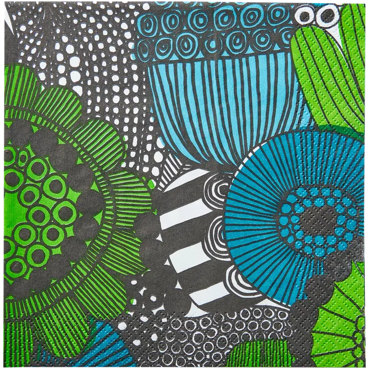 Marimekko Siirtolapuutarha 青色餐巾 20 片/24 厘米