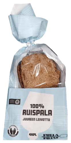 Pulla-Pojat 100 % ruispala 4 kpl 280g|Pulla-Pojat 100%黑麦面包块4个装 280g