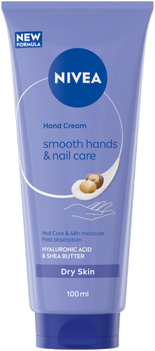 NIVEA 100ml Smooth Hands & Nail Care -käsivoide