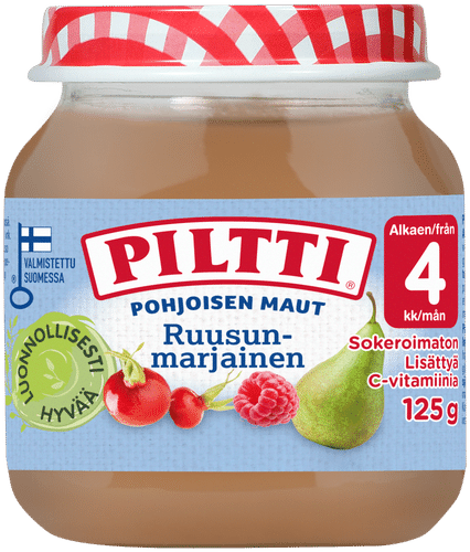 Piltti 125克 北方风味 玫瑰果浆果水果泥 4个月
