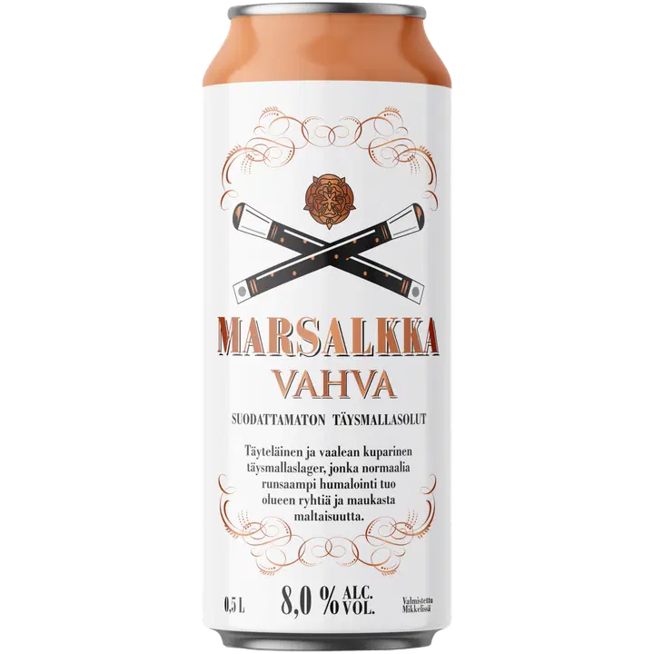 Marsalkka Vahva Lager 8,0% olut 0,5l tölkki|Marsalkka 浓饮料 8.0% 饮料 0.5 升罐装