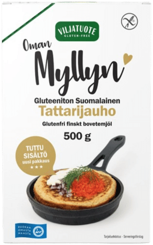 Virtasalmen Viljatuote Gluteeniton Suomalainen Tattarijauho 500g|Virtasalmen Viljatuote 无麸质芬兰荞麦粉 500g