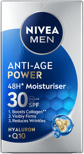NIVEA Men 50ml 抗老强效48小时保湿霜SPF30面部膏霜