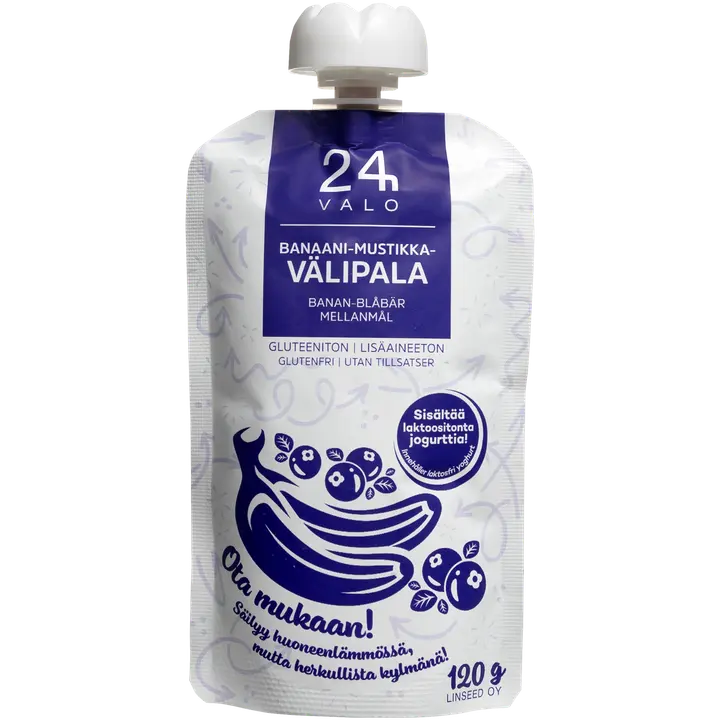 VALO24h Banaani-mustikka-välipala 120 g|Valo24h 香蕉蓝莓零食 120 g