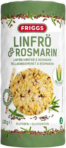 Friggs Gluteeniton Maissikakku Pellavansiemenet & rosmariini 130g|Friggs 无麸质亚麻籽迷迭香玉米饼 130g