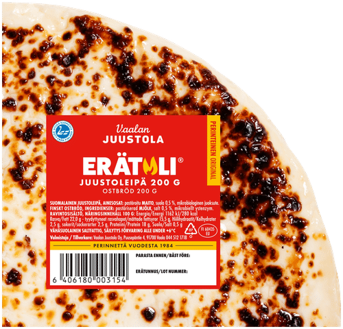 Erätuli 200g juustoleipä, pehmeä, täysrasvainen tuorejuusto