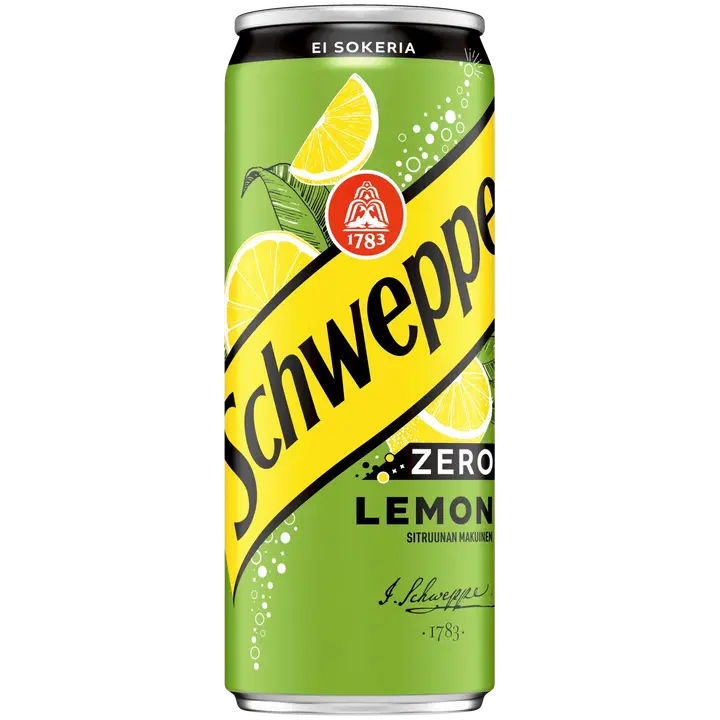 Schweppes Lemon Zero virvoitusjuoma tölkki 0,33 L|Schweppes 柠檬零软饮料罐 0,33 L