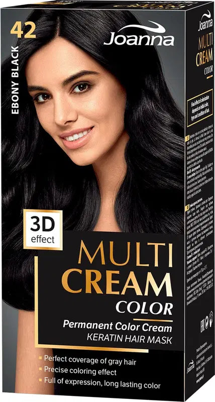 Joanna 多效染发剂42乌木黑永久|Joanna Multi Cream hiusväri 42 Ebony black permanent