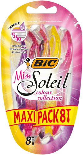 BiC Miss Soleil彩色系列刀头8片装