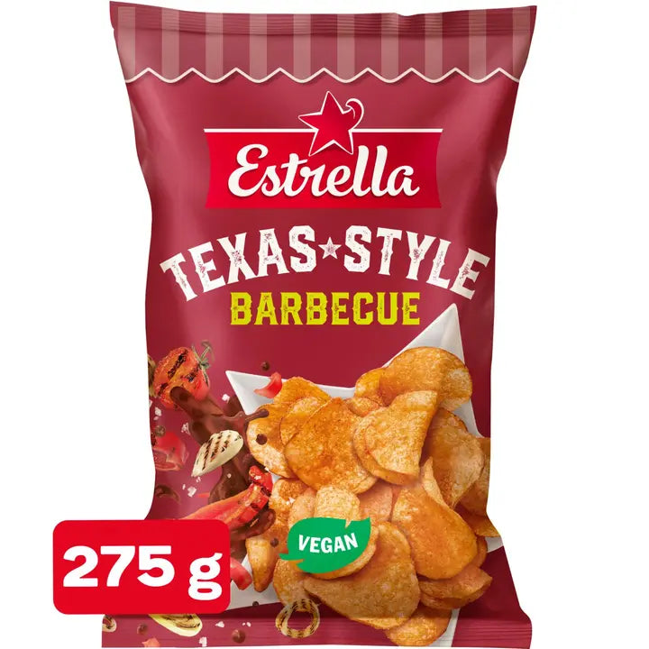 Estrella sipsi Texas style barbecue 275g-Estrella 薯条 德克萨斯风味烧烤 275g