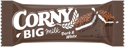 Corny BIG Milk Dark & White välipalapatukka 40g|Corny Big 牛奶黑白巧克力零食棒 40g