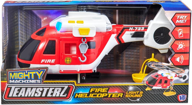 Teamsterz 玩具 Mighty Machines 直升机玩具,带灯光和声音
