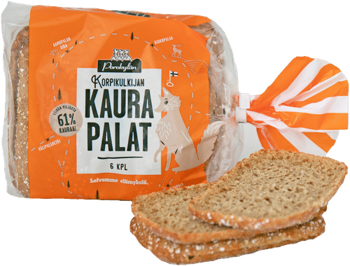 Porokylän Korpikulkijan Kaurapala 6 kpl / 330 g kaurapalaleipä|Porokylän Korpikulkijan 燕麦片 6块/330克 燕麦面包