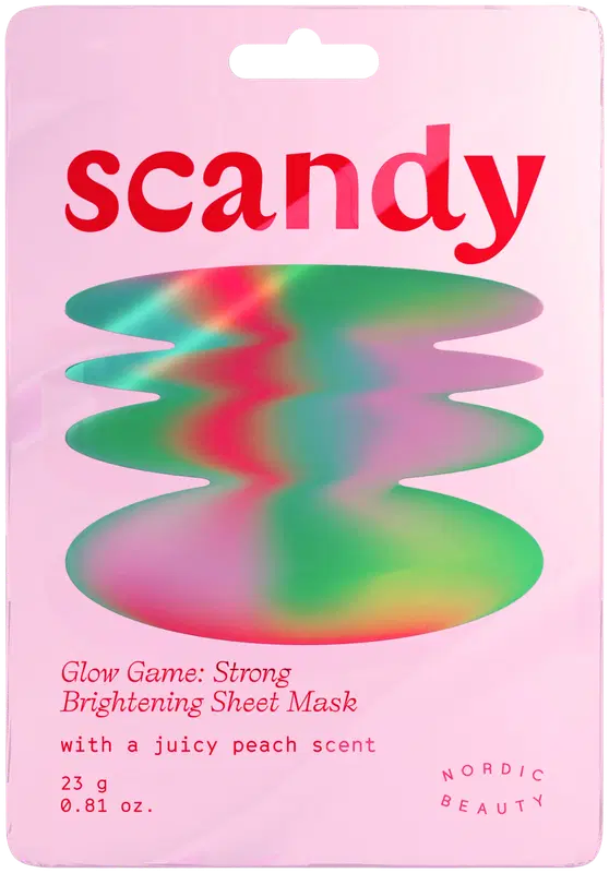 Scandy 发光游戏:强效提亮面膜 1 kpl|Scandy Glow Game: Strong Brightening Sheet Mask kasvonaamio 1 kpl