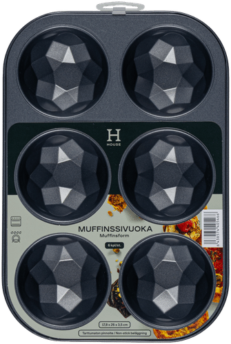House 花纹玛芬模具 6 kpl