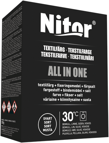 Nitor Tekstiiliväri All in one 350g musta