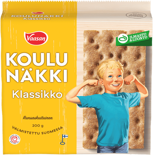 Vaasan 学校脆经典 200g 全麦黑麦薄脆|VAASAN KOULUNÄKKI Klassikko 200 g Täysjyväruisnäkkileipä