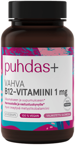 Puhdas+ 高含量B12维生素 1毫克 60 vegekaps