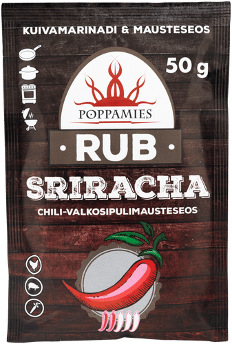 Poppamies 是拉差调味料 50g|Poppamies Rub Sriracha mausteseos 50g