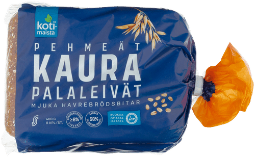 Kotimaista Pehmeät kaurapalaleivät 480g 8 kpl|Kotimaista 软燕麦片面包 480克 8 kpl