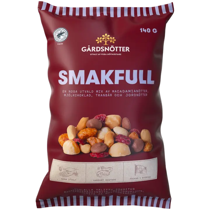 Gårdsnötter Maukas Pähkinämix 140g-Exotic Snacks Gårdsnötter 美味坚果混合物 140g