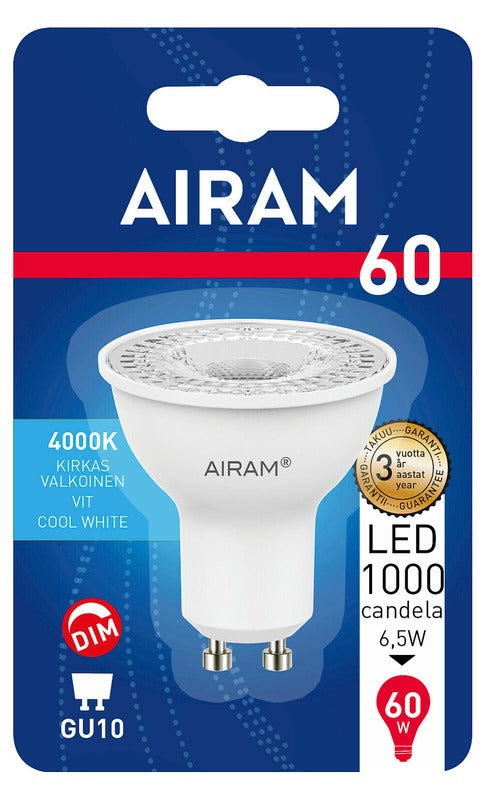 Airam LED 4W GU10 PAR16 4000K 可调光