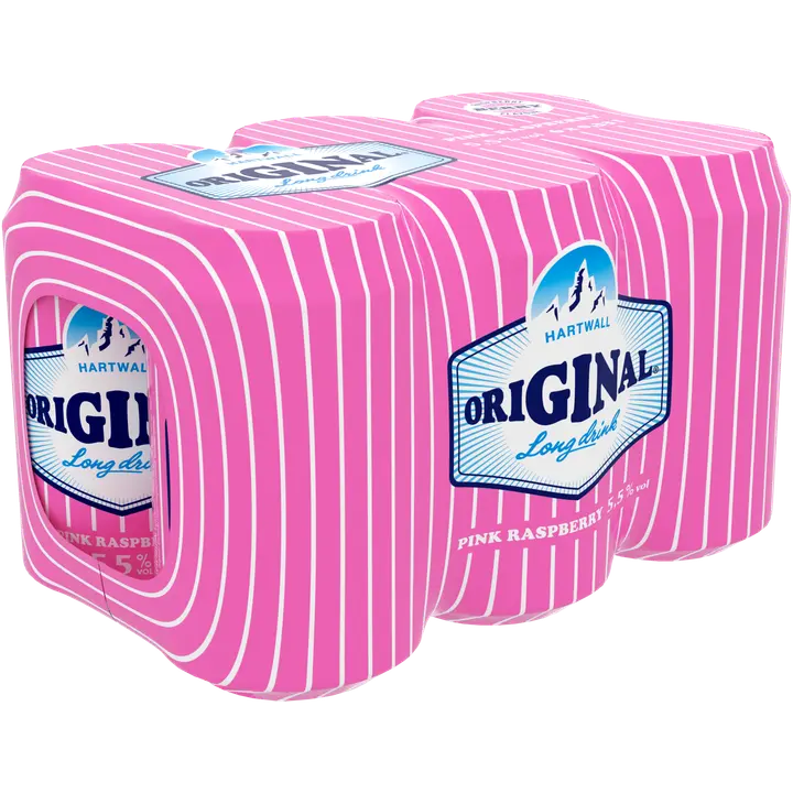 6 x Hartwall Original Long Drink Pink Raspberry 5,5% 0,33 l|Hartwall Original Long Drink 6 x Hartwall 原味长饮粉红覆盆子 5.5% 0,33 l