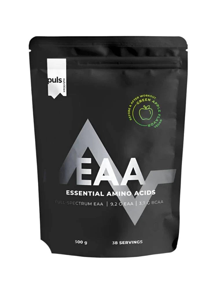 Puls Nutrition EAA 500克 - 青苹果味氨基酸粉|Puls Nutrition EAA 500 g - Aminohappojauhe Vihreä omena