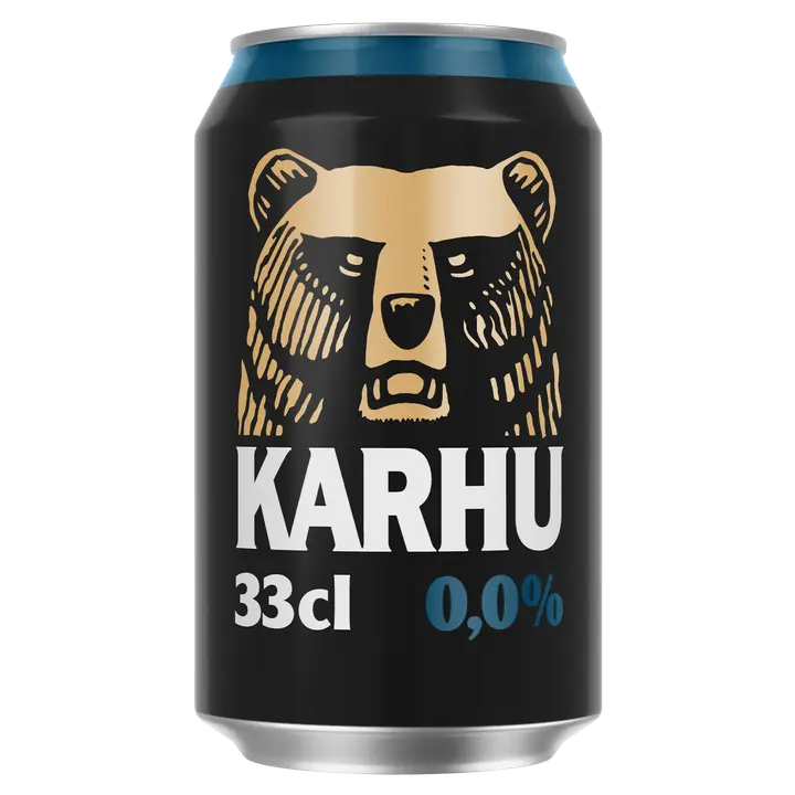 Karhu Alkoholiton Lager olut 0,0% tölkki 0,33 L|Karhu 0度贮藏饮料 0.0% 罐装 0,33 L