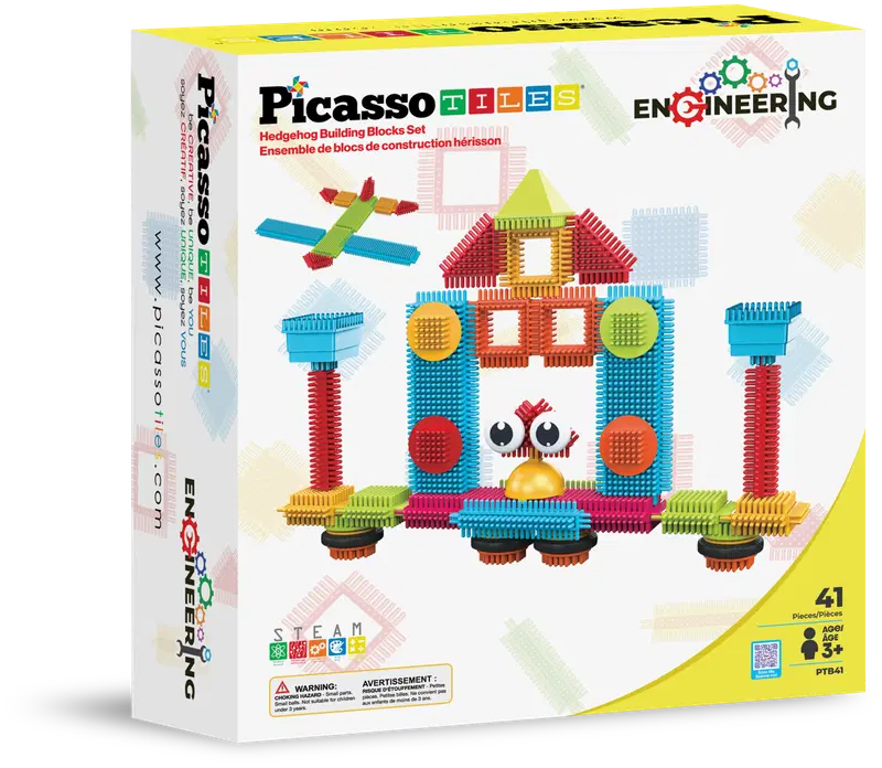 PicassoTiles 玩具 Bristlelock 拼装套装 41件|PicassoTiles lelu Bristlelock rakennussarja 41 osaa