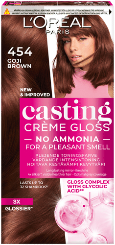 L'Oréal Paris Casting Crème Gloss 454 Goji Brown Kuparinen mahonginruskea kevytväri 1kpl