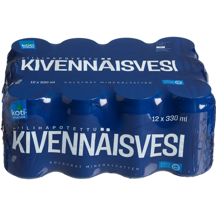 12 x Kotimaista Hiilihapotettu kivennäisvesi 0,33l|Kotimaista 12 x 国产碳酸矿泉水 0,33l
