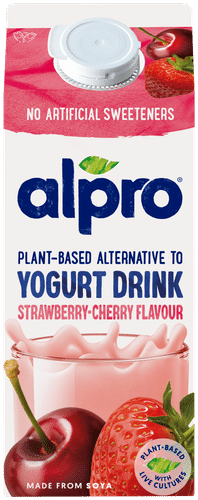 Alpro 草莓樱桃发酵豆乳饮品 750ml|Alpro juotava hapatettu soijatuote, mansikka ja kirsikka, 750ml