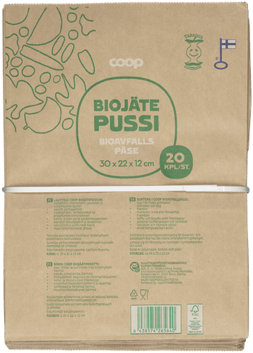 Coop 纸质生物垃圾袋 20 kpl