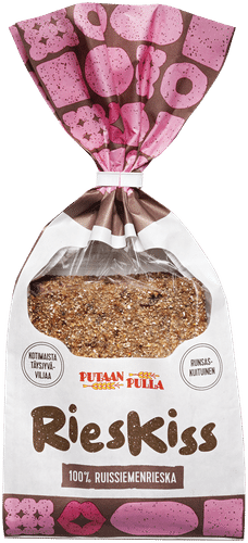 PutaanPulla RiesKiss 100%黑麦籽饼 6个/210克 全麦黑麦籽饼块|PutaanPulla RiesKiss 100 % Ruissiemenrieska 6 kpl/210g täysjyväruis siemenrieskapalat