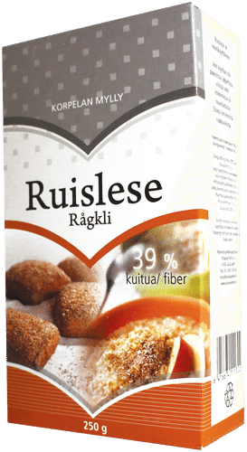 Ruislese 250 g, Korpelan Mylly|Korpelan Mylly 黑麦麸皮 250克,科尔佩兰磨坊