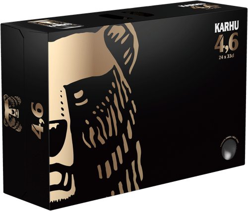 24-pack Karhu Lager olut 4,6% tölkki 0,33 L