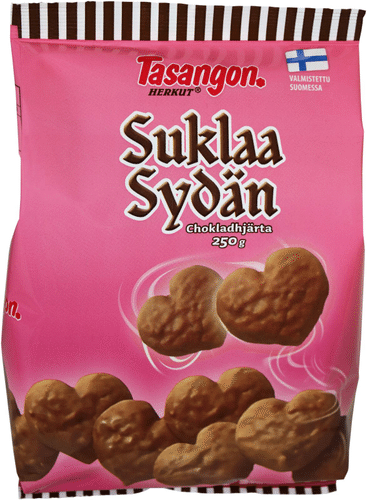 Tasangon Herkkutuote 平原珍品巧克力心形巧克力饼干 250g|Tasangon herkut suklaasydän suklaa pikkuleipä 250g