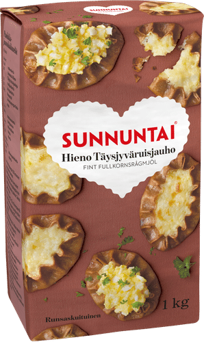 Sunnuntai 1kg hieno täysjyväruisjauho|Sunnuntai 1公斤精制全麦黑麦粉