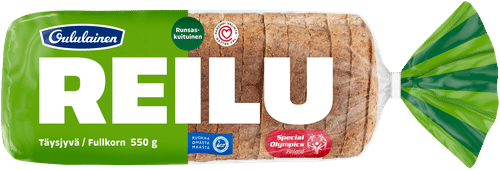 Oululainen Reilu Täysjyvä 550g, täysjyväleipä|Oululainen Reilu全麦 550克,全麦面包