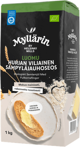 Myllärin Luomu Hurjan Viljainen Sämpyläjauho 1 kg|Myllärin 有机野性谷物面包粉 1 kg