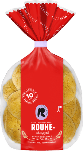 Leipomo Rosten rouhesämpylä 10 kpl 650 g|Leipomo Rosten 粗麦小圆面包 10个 650 g