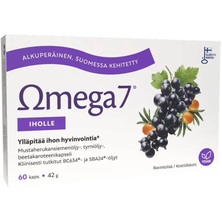 Omega7 BC634® + SBA24® Iholle 60 kaps-Omega7 BC634® + SBA24® 皮肤用 60 粒